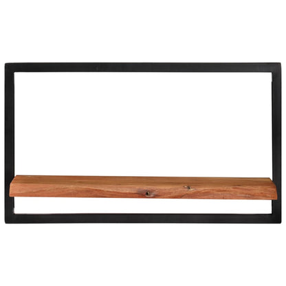 Set Di Mensole 5 Pz In Legno Massello Di Acacia E Acciaio