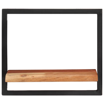 Set Di Mensole 5 Pz In Legno Massello Di Acacia E Acciaio