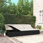 Lettino Prendisole Reclinabile Con Cuscini Polyrattan