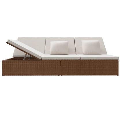 Lettino Prendisole Reclinabile Con Cuscini Polyrattan