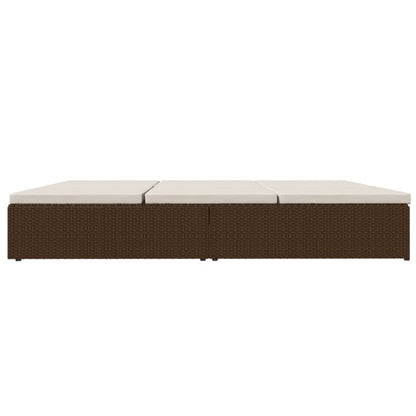 Lettino Prendisole Reclinabile Con Cuscini Polyrattan