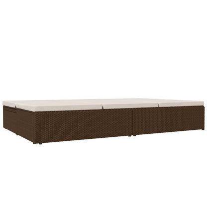 Lettino Prendisole Reclinabile Con Cuscini Polyrattan