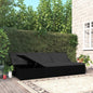 Lettino Prendisole Reclinabile Con Cuscini Polyrattan
