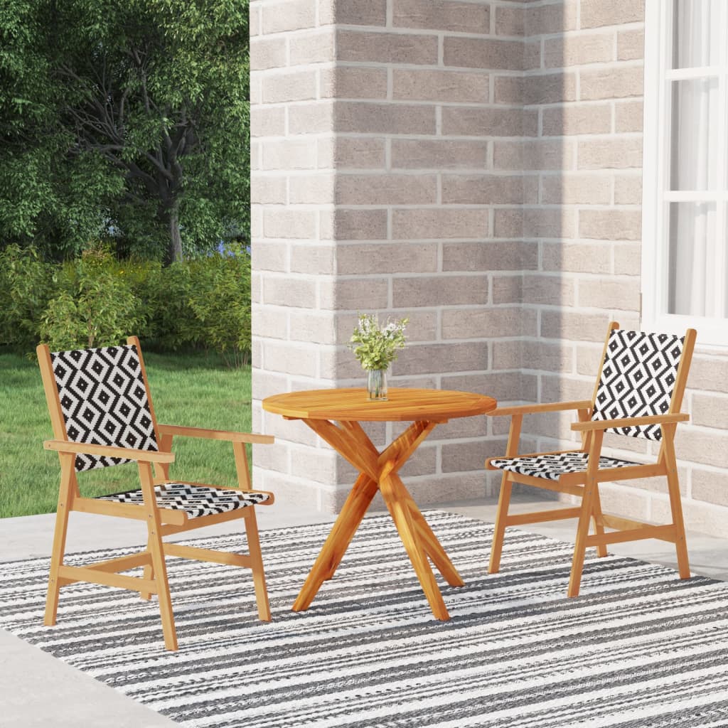 Set Mobili Da Pranzo Per Giardino 5 Pz Legno Massello Di Acacia