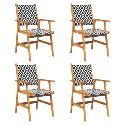 Set Mobili Da Pranzo Per Giardino 5 Pz Legno Massello Di Acacia