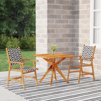 Set Mobili Da Pranzo Per Giardino 5 Pz Legno Massello Di Acacia
