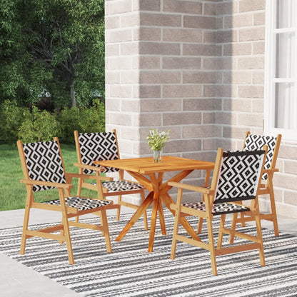 Set Mobili Da Pranzo Per Giardino 5 Pz Legno Massello Di Acacia