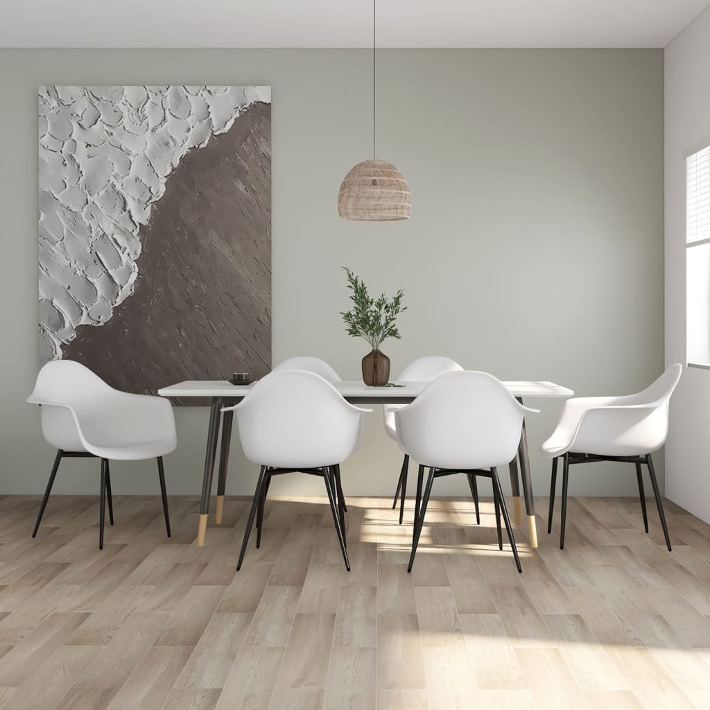 Sedie Da Pranzo 6 Pz Nere In Pp