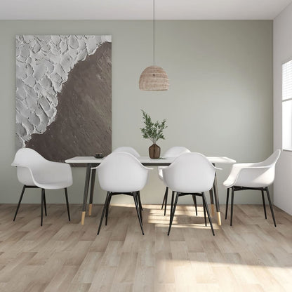 Sedie Da Pranzo 6 Pz Nere In Pp