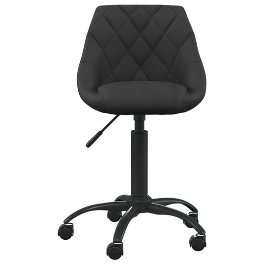 Sedia Da Ufficio Nera In Velluto
