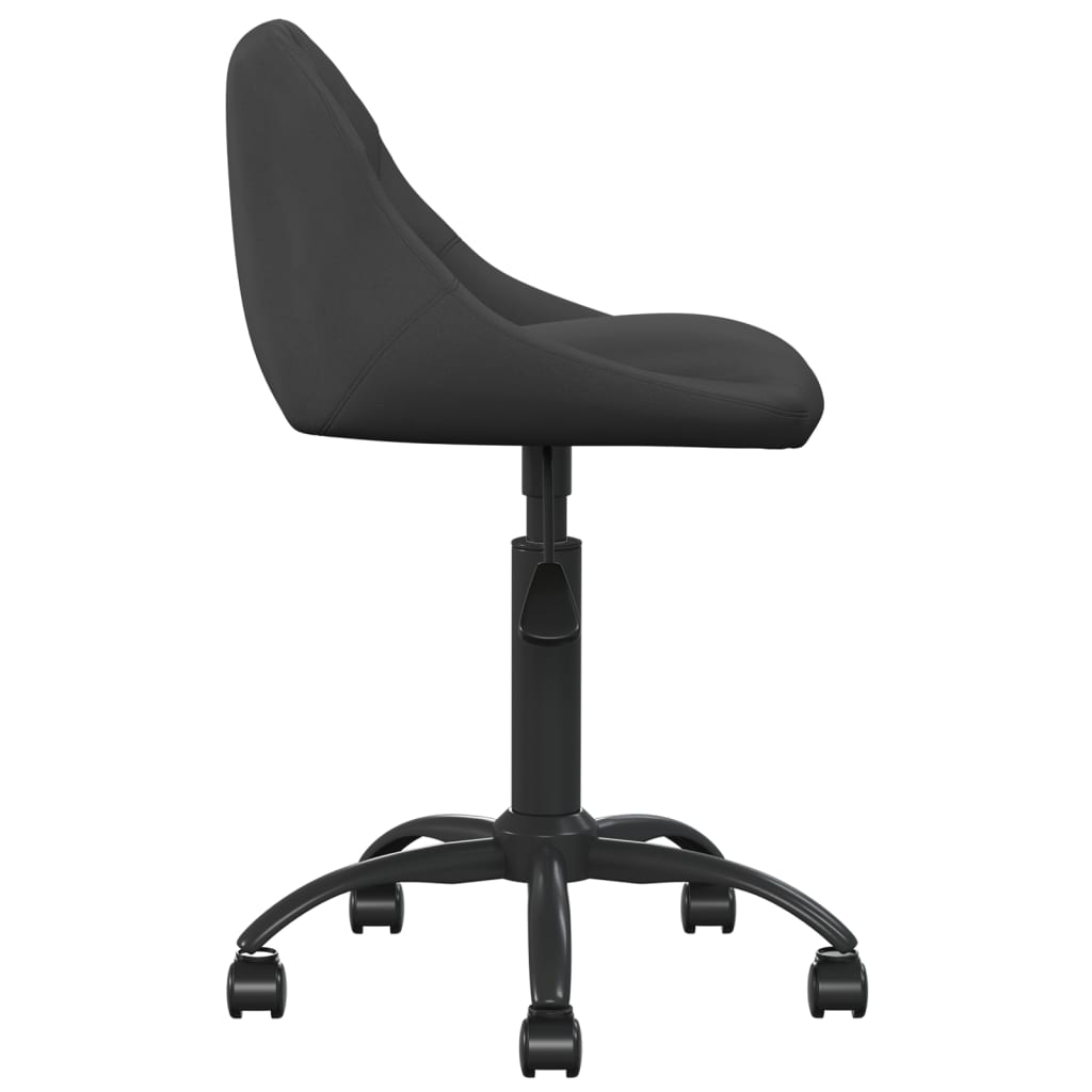 Sedia Da Ufficio Nera In Velluto