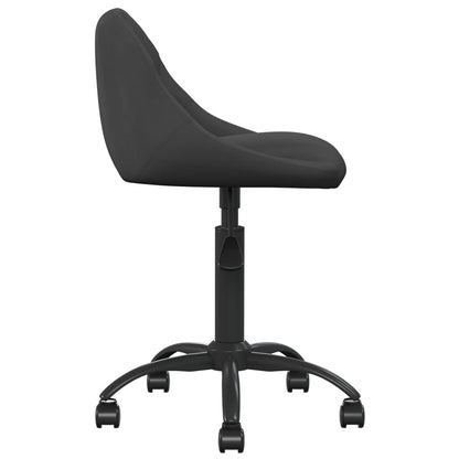 Sedia Da Ufficio Nera In Velluto