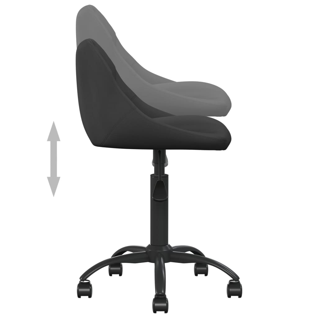 Sedia Da Ufficio Nera In Velluto