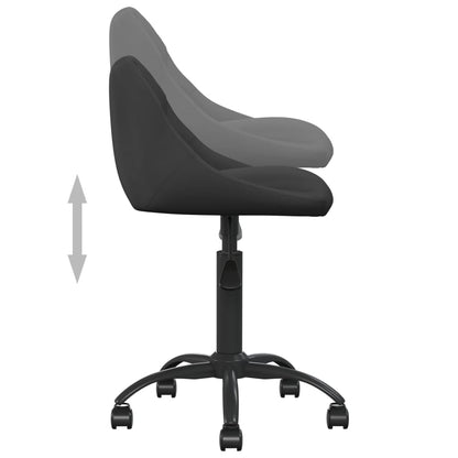Sedia Da Ufficio Nera In Velluto