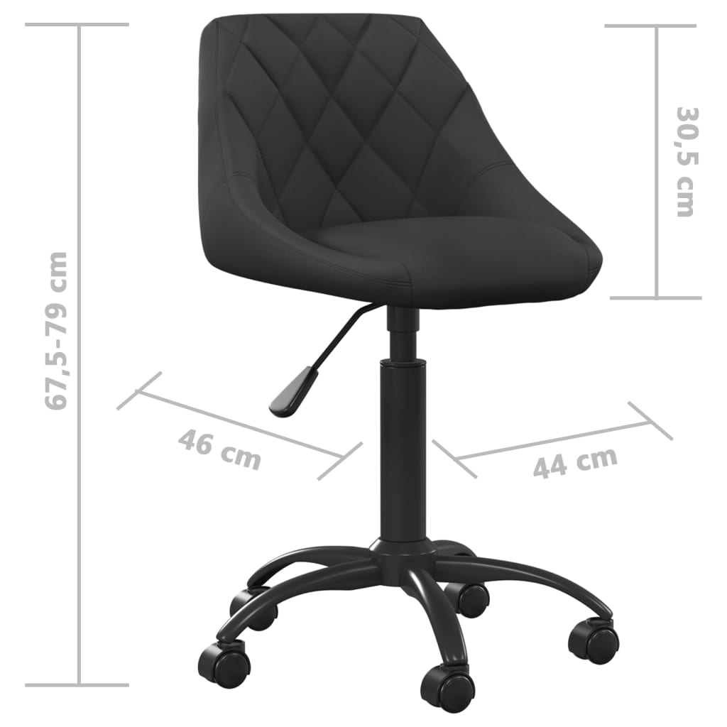 Sedia Da Ufficio Nera In Velluto