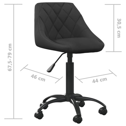 Sedia Da Ufficio Nera In Velluto