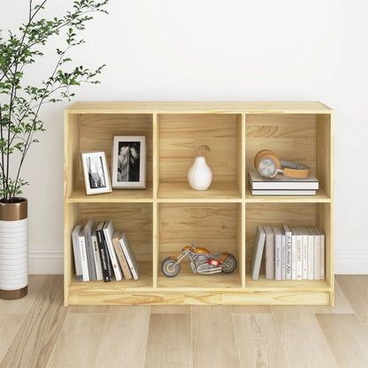 Libreria Bianca 104X33X76 Cm In Legno Massello Di Pino