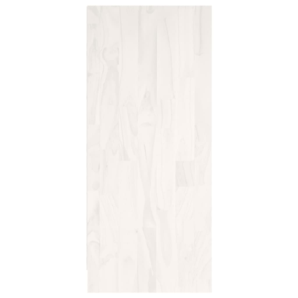 Libreria Bianca 104X33X76 Cm In Legno Massello Di Pino