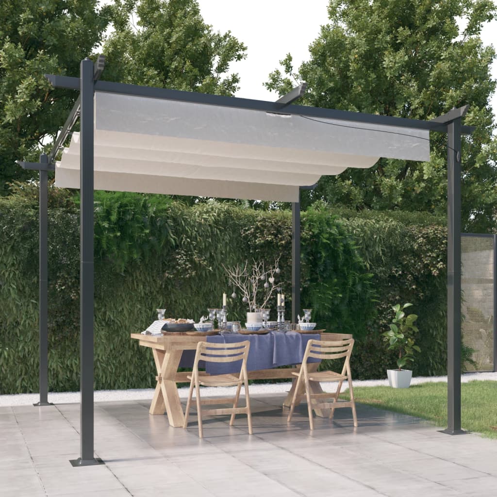 Pergola Da Giardino Con Tetto Retrattile 4X3 M