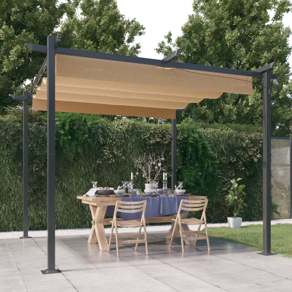 Pergola Da Giardino Con Tetto Retrattile 4X3 M