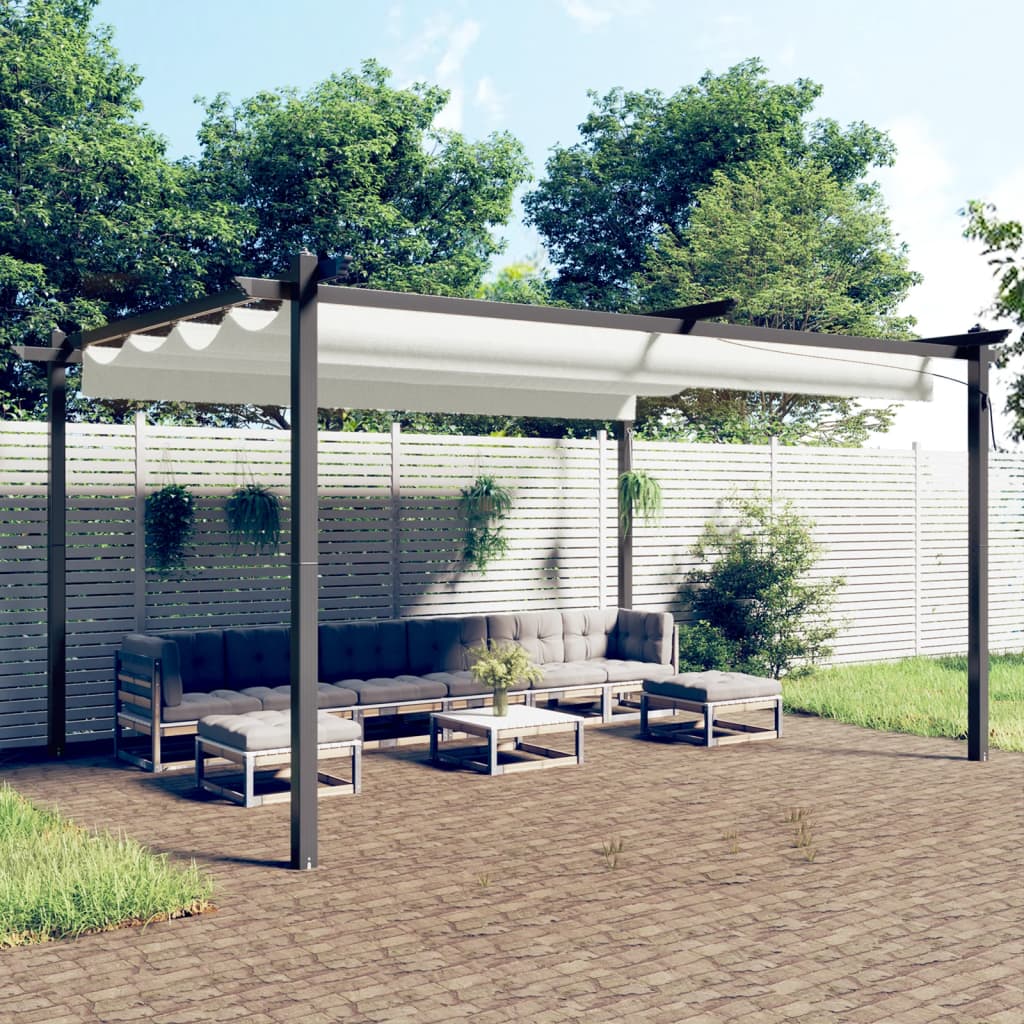 Pergola Da Giardino Con Tetto Retrattile 4X3 M
