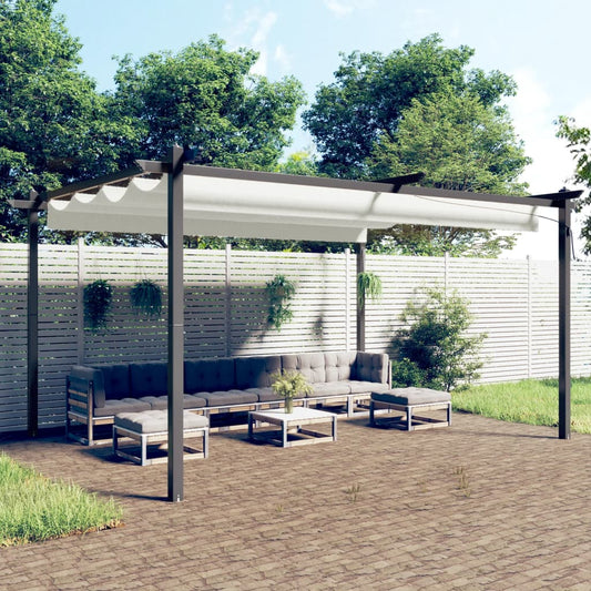 Pergola Da Giardino Con Tetto Retrattile 4X3 M