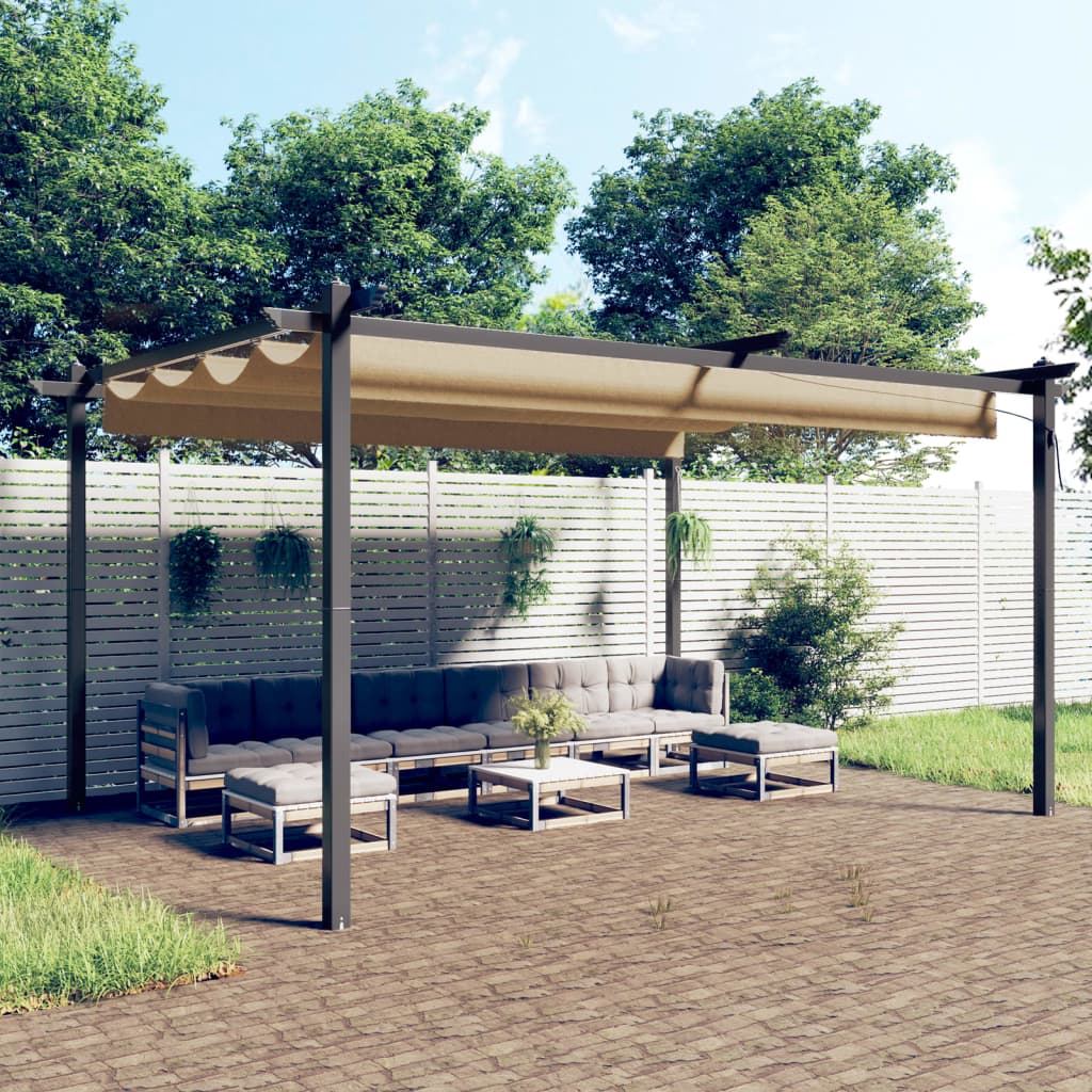Pergola Da Giardino Con Tetto Retrattile 4X3 M