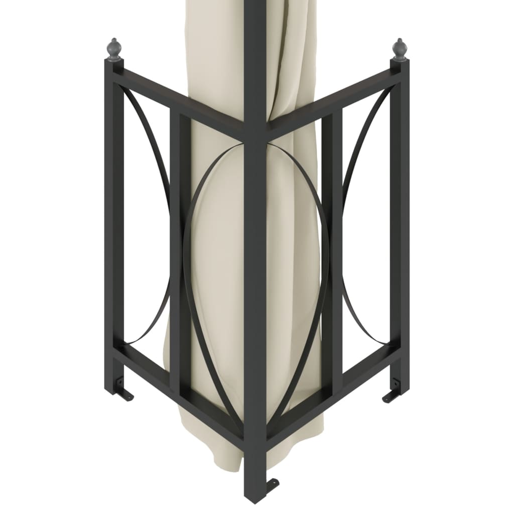 Gazebo Con Teli Laterali E Doppio Tetto