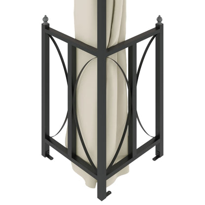 Gazebo Con Teli Laterali E Doppio Tetto