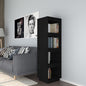 Libreria Nera 60X35X In Legno Massello Di Pino Nero