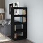 Libreria Nera 60X35X In Legno Massello Di Pino Nero