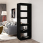 Libreria Nera 60X35X In Legno Massello Di Pino Nero