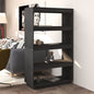 Libreria/Divisorio 80X35X In Massello Di Pino Grigio