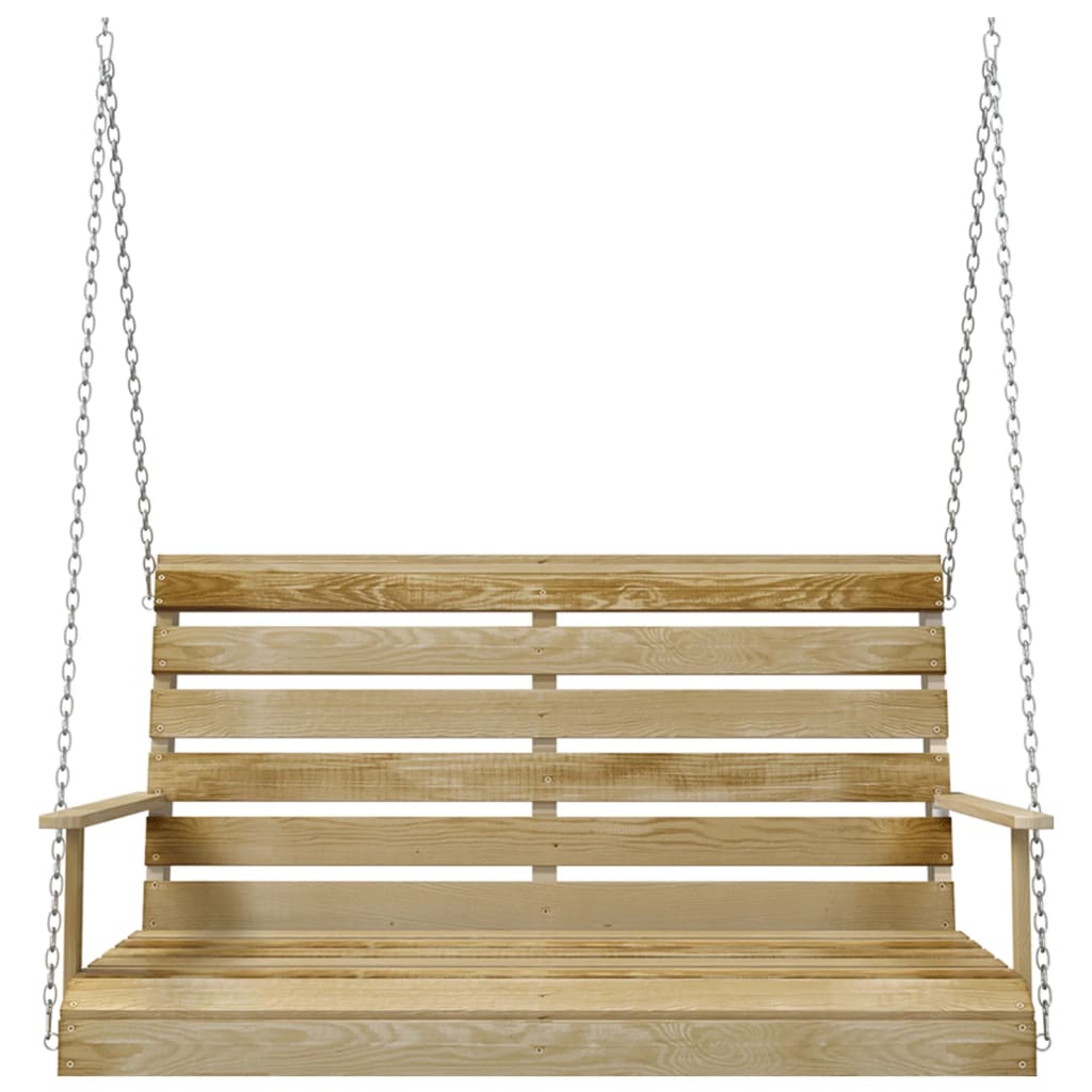 Panchina A Dondolo 110 Cm In Legno Di Pino Impregnato