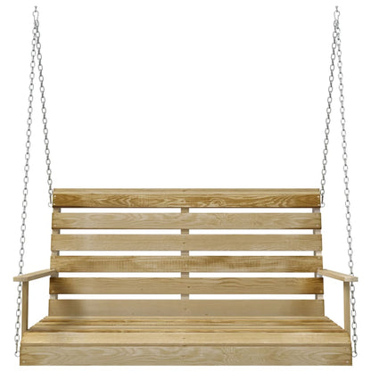 Panchina A Dondolo 110 Cm In Legno Di Pino Impregnato