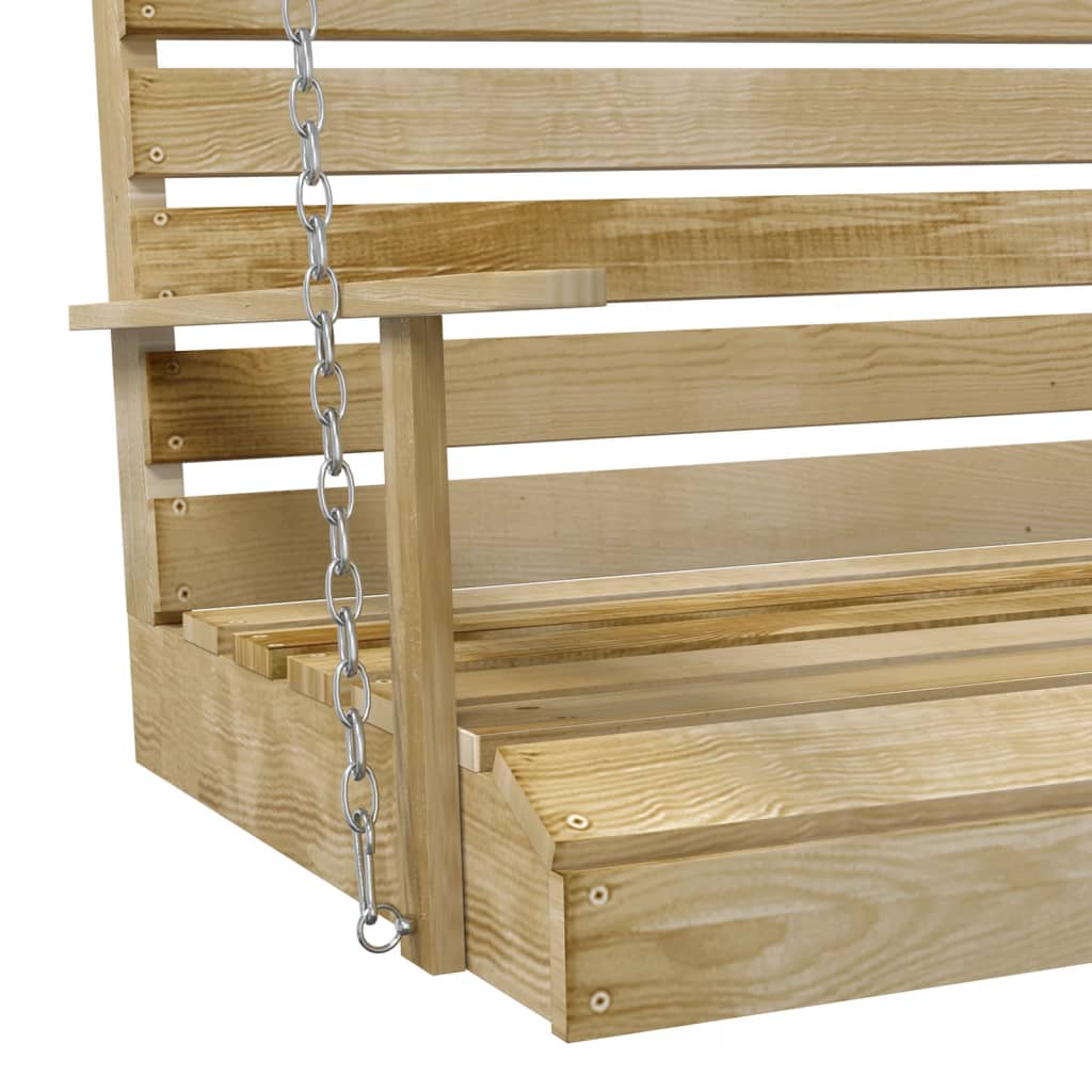 Panchina A Dondolo 110 Cm In Legno Di Pino Impregnato