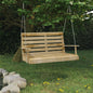 Panchina A Dondolo 110 Cm In Legno Di Pino Impregnato
