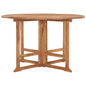 Tavolo Da Giardino Pieghevole Ø110X75 Cm In Massello Di Teak