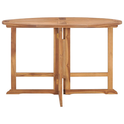 Tavolo Da Giardino Pieghevole Ø110X75 Cm In Massello Di Teak