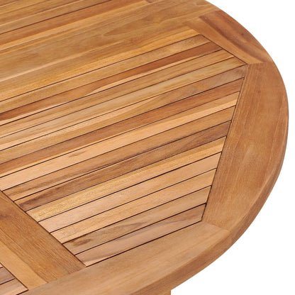 Tavolo Da Giardino Pieghevole Ø110X75 Cm In Massello Di Teak