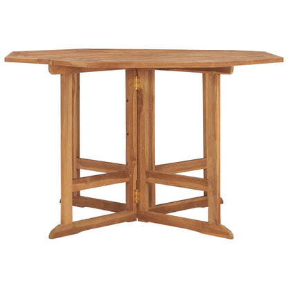 Tavolo Da Giardino Pieghevole Ø110X75 Cm In Massello Di Teak
