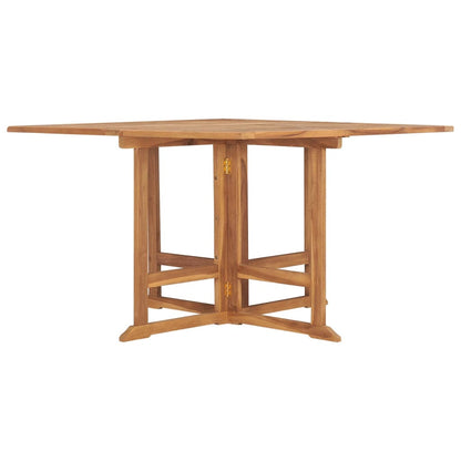 Tavolo Da Giardino Pieghevole Ø110X75 Cm In Massello Di Teak