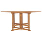 Tavolo Da Giardino Pieghevole Ø110X75 Cm In Massello Di Teak
