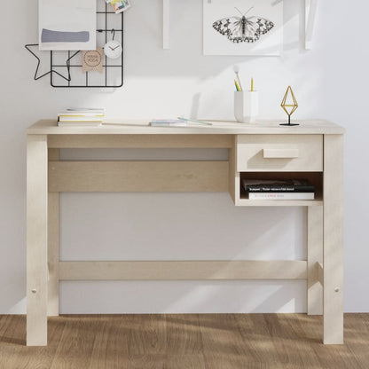 Scrivania Hamar 110X40X75 Cm In Legno Di Pino