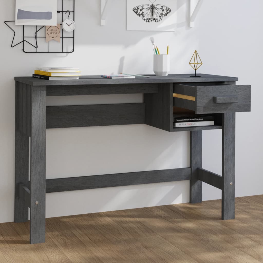 Scrivania Hamar 110X40X75 Cm In Legno Di Pino