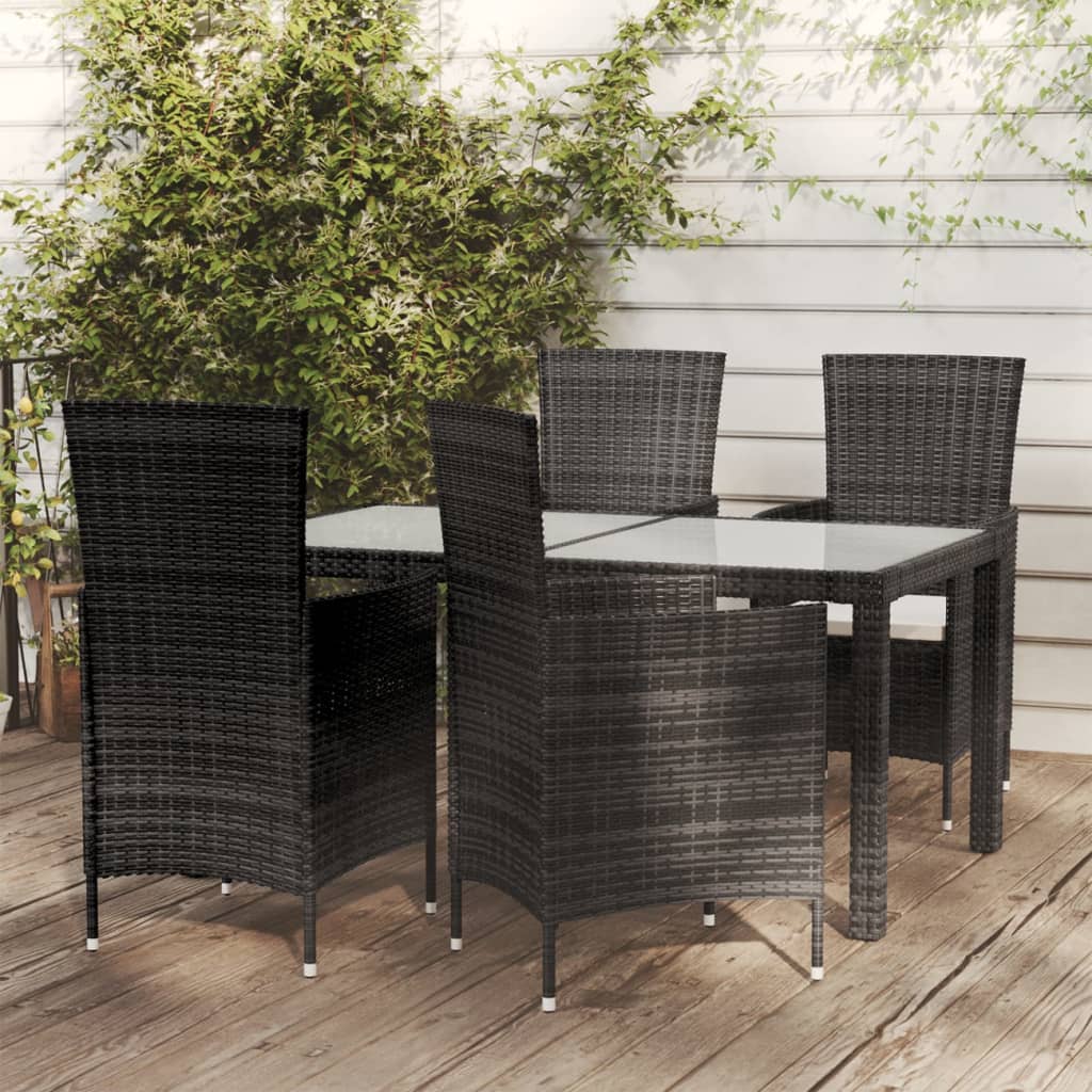 Set Mobili Da Pranzo Da Giardino 9Pz E Cuscini Polyrattan