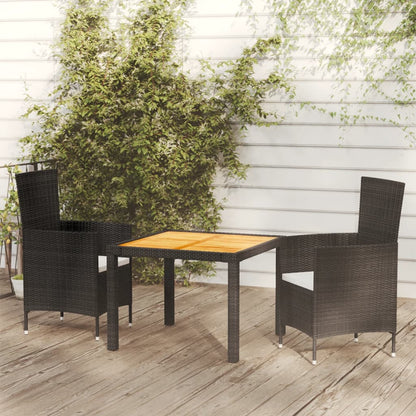 Set Mobili Da Pranzo Da Giardino 9Pz E Cuscini Polyrattan