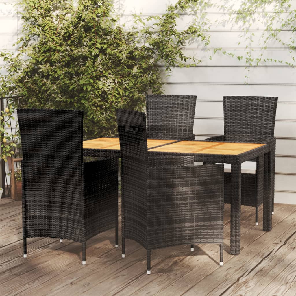 Set Mobili Da Pranzo Da Giardino 9Pz E Cuscini Polyrattan