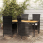 Set Mobili Da Pranzo Da Giardino 9Pz E Cuscini Polyrattan