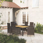 Set Mobili Da Pranzo Da Giardino 9Pz E Cuscini Polyrattan